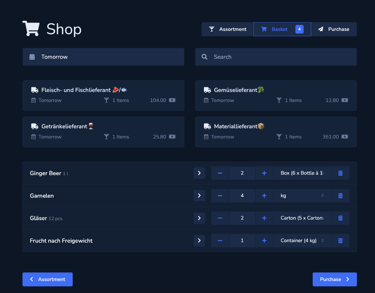 YBM Shop: One cart for all suppliers.