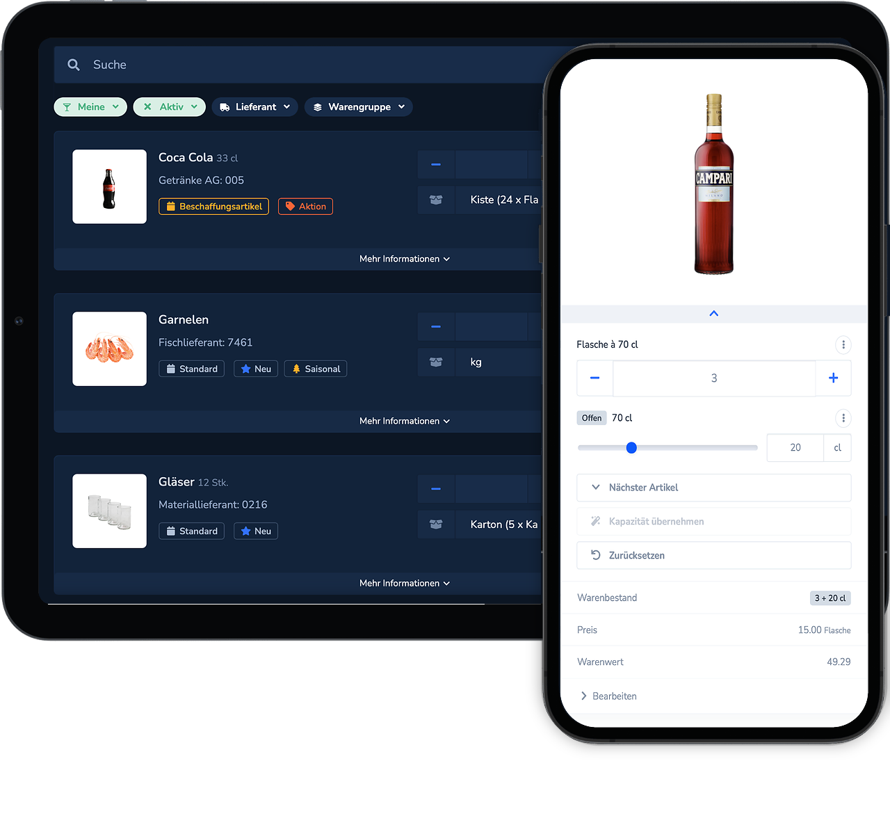 YBM Shop auf Tablet und Smartphone