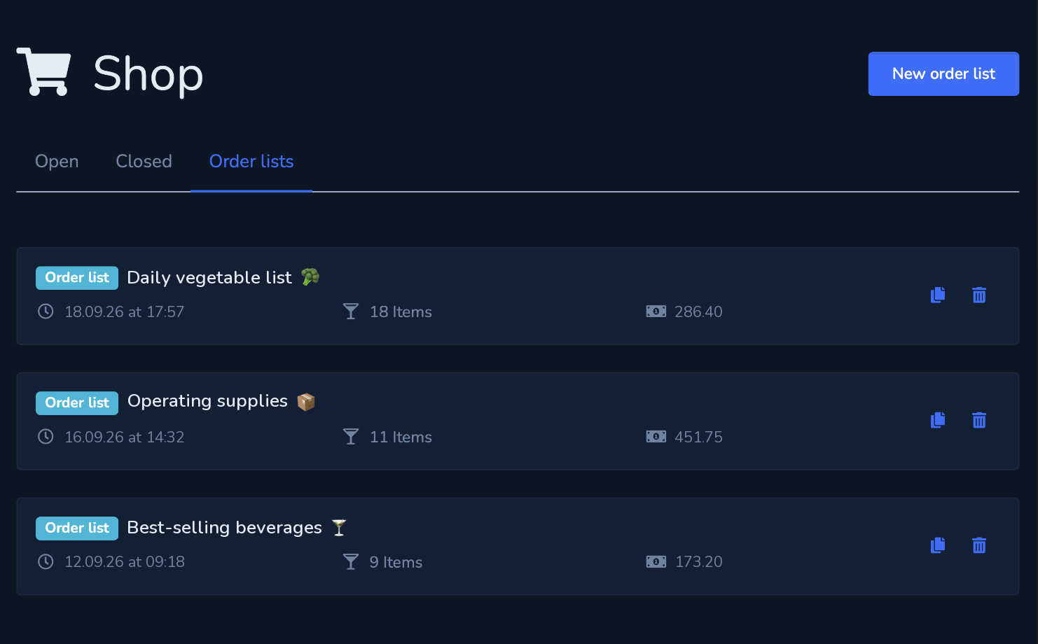 YBM Shop: Complete recurring orders faster.